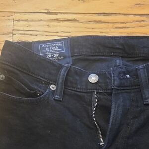 Abercrombie & Fitch Men's Dark Gray Slim Jeans